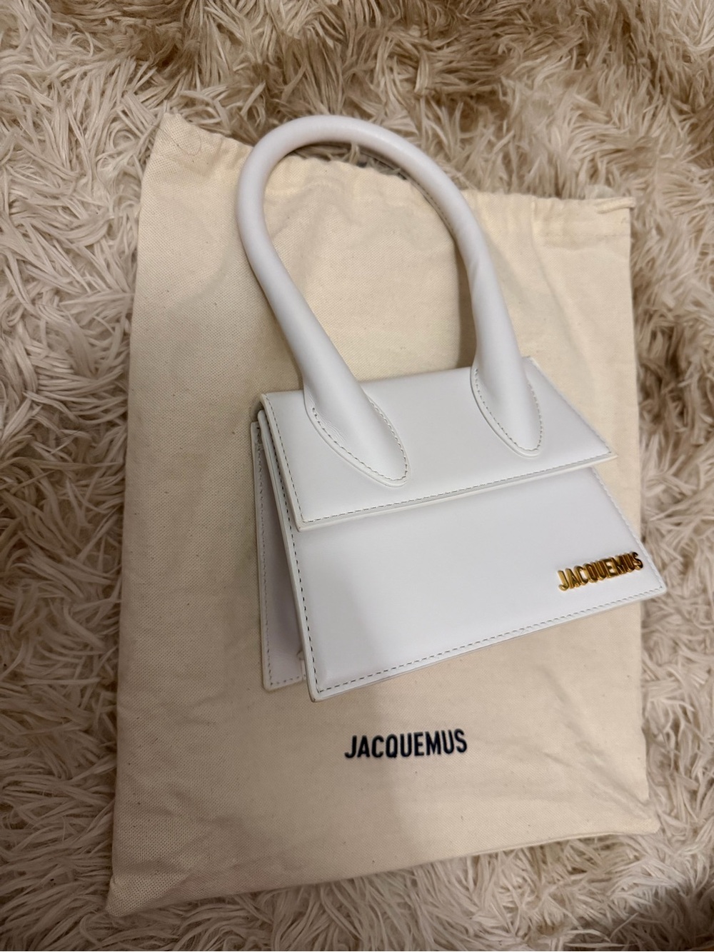 Jacquemus White Le Chiquito Mini Top-Handle Bag